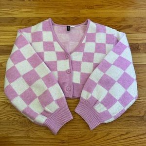 H&M Cropped fuzzy cardigan